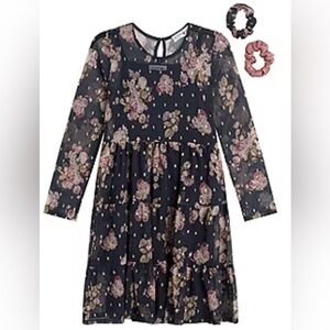 Knit Works Long Sleeve Fitted Sleeve A-Line Dress